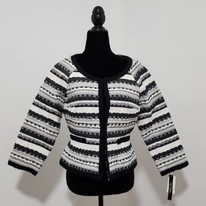 Bob Mackie Monochrome Textured Blazer
